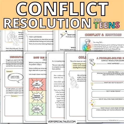 Conflict-Resolution Worksheets for TEENS – Very Special Tales
