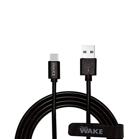 WAKE OEM Cable Type C to USB. Cable 6,5 ft (2m) - Black. For Samsung ...