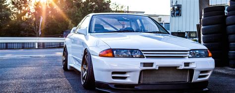 Download wallpaper 2560x1024 nissan, gtr, r32, skyline, white, front ...