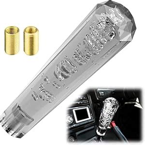CLOUDSALE Gear Stick Knobs Crystal Car Manual Crystal Transparent ...