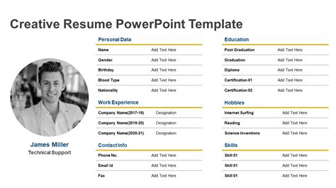 Image result for PowerPoint Resume Examples