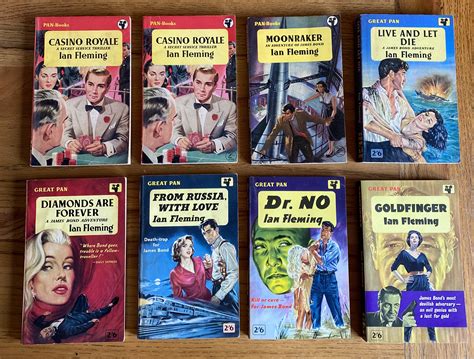 A complete set of the 14 Pan paperback editions of the James Bond ...
