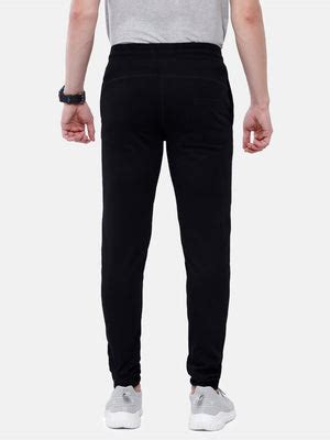 Classic Polo Men's Black Solid Cotton Slim Fit Trackpant | CR-INOX-BLA