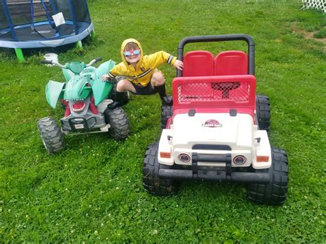 Jurassic Park Power Wheels Jeep - Paint / LED Lighs / Easy ESC Speed ...