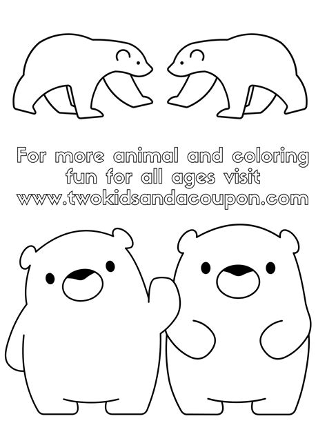 Free Polar Bear Coloring Pages for Kids and Adults