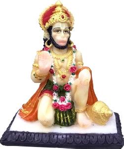 Sri Krishna Culture Small Sitting Hanuman Ashirwaad Pose-Height-4 ...