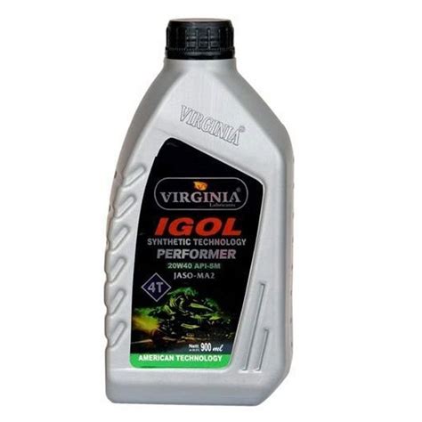 Virginia Igol Synthetic Technology Performer 4T 20W40 API-SM Engine Oil ...