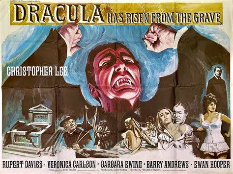 Original Dracula Has Risen From The Grave Movie Poster - Vampire