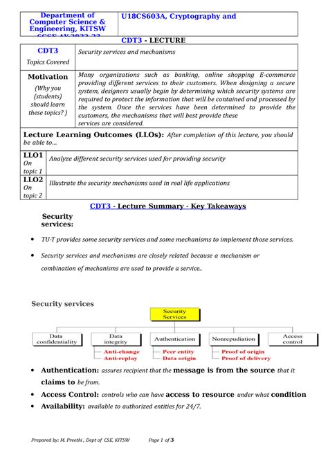 CNS CDT3 Summary 6CSE1 2022-23 - Department of Computer Science ...