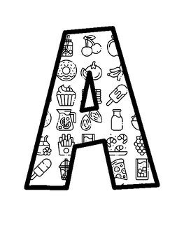 Summer Food And Drinks Bulletin Board Letters, Summer Food And Drinks ...