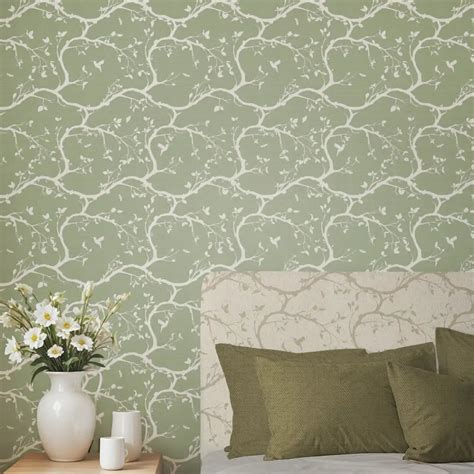 Echo Chinoserie Design Roll in Mint Green & white | Lifencolors – Life ...