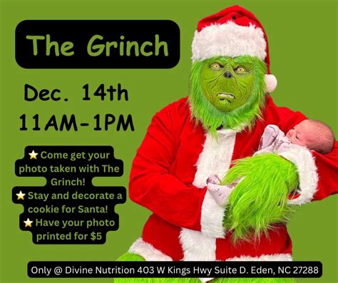 Photo time with The Grinch, 403 W Kings Highway, Eden, NC, 14 December ...