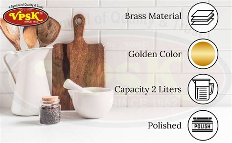 Buy VPSK Heavy Pure Brass Sauce PAN with Stainless Steel Handle ...