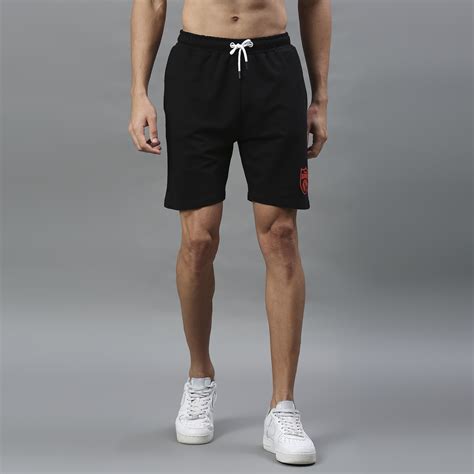 Buy Men Black Printed Shorts From Fancode Shop.