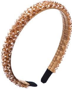 Sonpal Hair Bands for Girls Gold Hair Band Crystal Studded Headbands ...