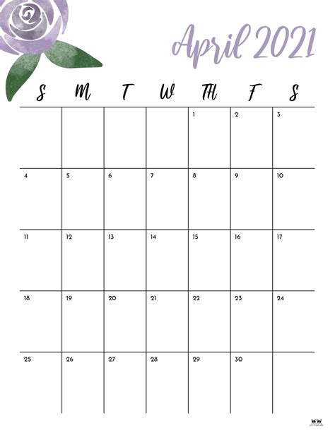 April 2021 Calendar