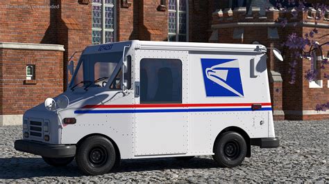 Grumman LLV USA Post Car Rigged for Cinema 4D 3D model rigged | CGTrader