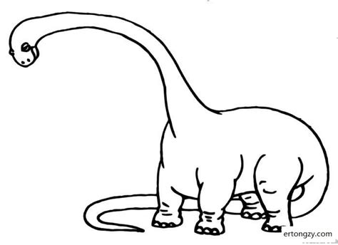 恐龙简笔画,儿童简笔线描画恐龙图片（1）