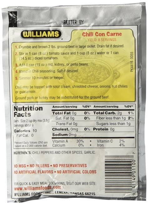 Williams Original Chili Seasoning Recipe | Bryont Rugs and Livings