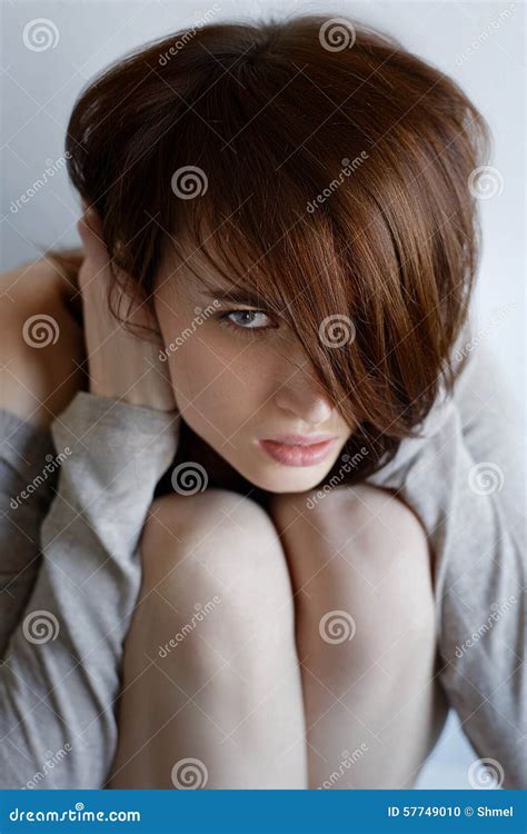 Close-up of a Depressed Woman Deep in Thought Outdoors. Stock Photo - Image of stressed, lady ...