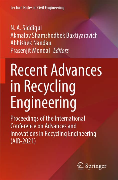 Recent Advances in Recycling Engineering: Proceedings of the ...