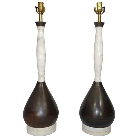 A Pair of Marble Based Table Lamps at 1stDibs