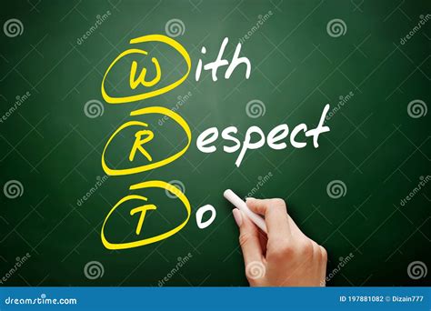 WRT - with Respect To Acronym, Concept Background Stock Illustration - Illustration of ...