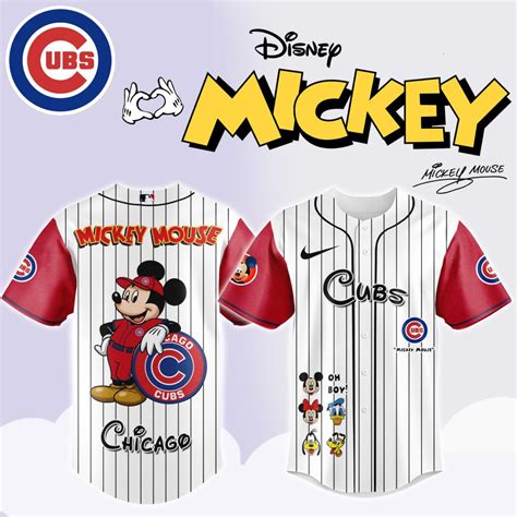 Premium MLB Chicago Cubs X Mickey Mouse And Friends Baseball Jersey NMD ...