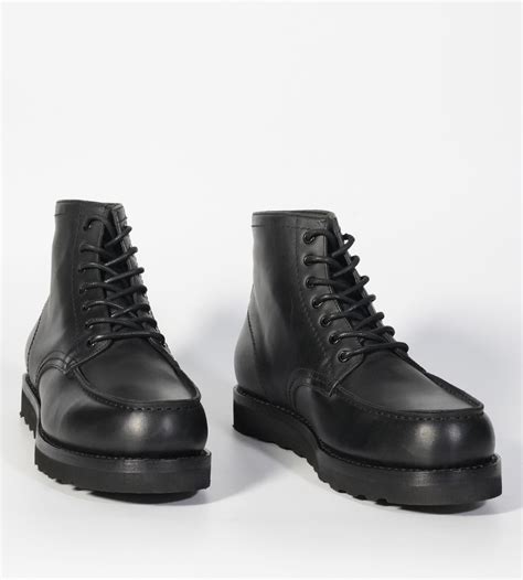 Goodyear Welted Black Full Grain Leather Moctoe Boot – Kozasko