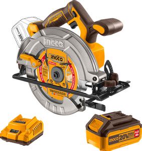 INGCO Cordless Brushless Circular Saw with a 185mm Saw Blade 4.0Ah ...