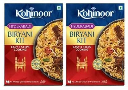 KOHINOOR Authentic Basmati Biryani Kit, Hyderabadi, 327g | Ready To ...