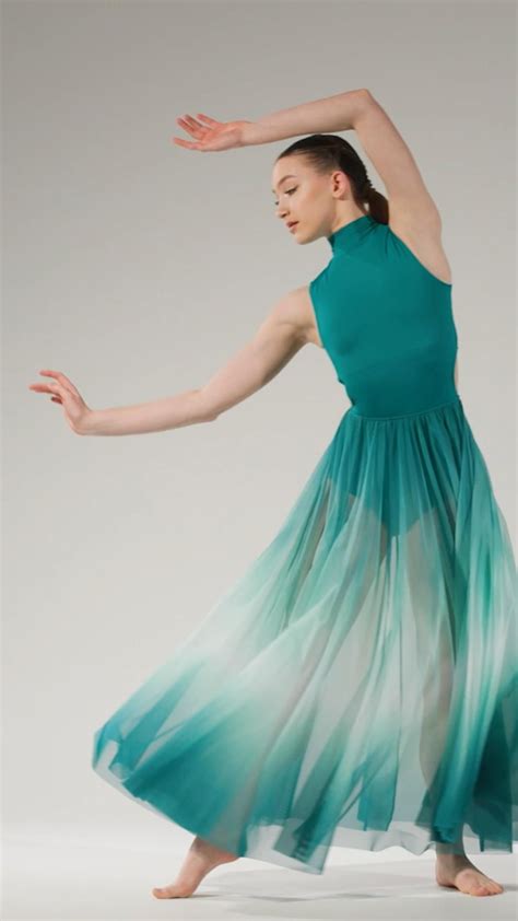 Poet Sleeve Ombré Mesh Ballet Dress | Weissman® | Pretty dance costumes ...
