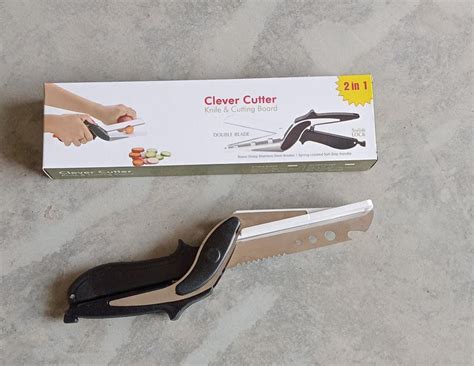 Stainless Steel 2 in 1 Clever Cutter, Black — DeoDap