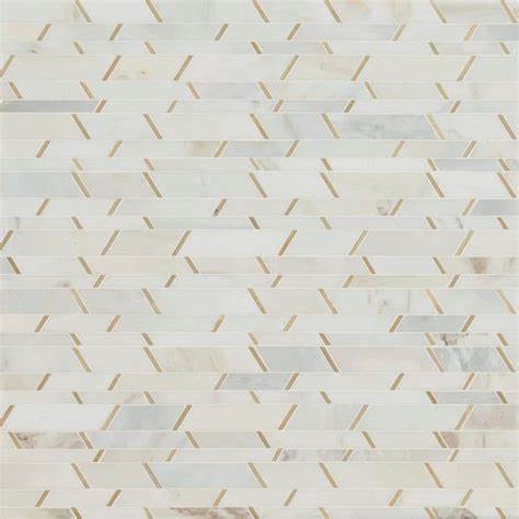 Buy Metro Gold 12.09 in. x 12.21 in. Stone Metal Mesh-Mounted Mosaic ...