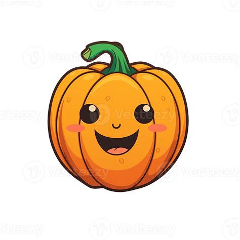 Cute Jack o lantern isolated on transparent background, cartoon ...
