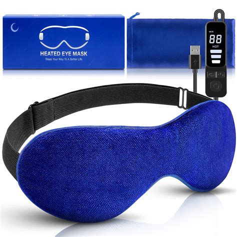 Heated Eye Mask, Dry Eye Mask Heat Eye Compress with Flaxseed, Warm Eye ...