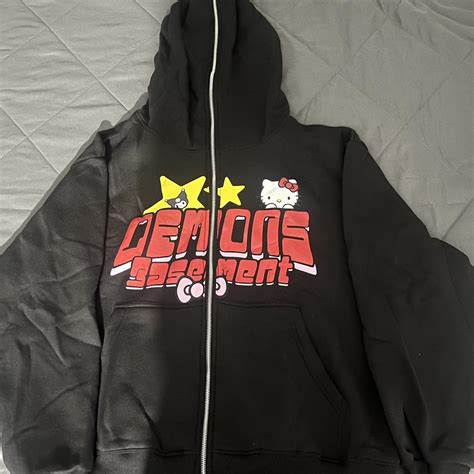 Brand new ! Demons Basement hello kitty zip up... - Depop