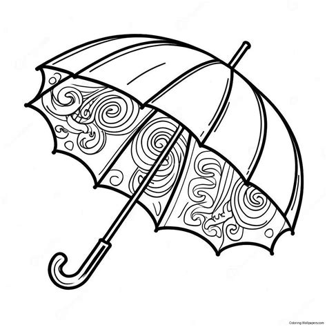 Colorful Umbrella Coloring Page (12460-9781)