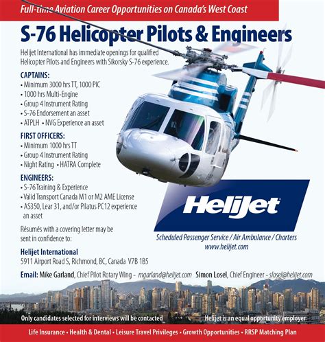 Career Opportunity : Sikorsky S76 Helicopter Pilots & Engineers ...