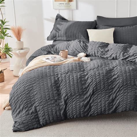 Amazon.com: HYMOKEGE Dark Grey Duvet Cover King Size, Ultra Soft 3 ...