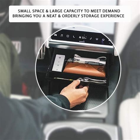 Buy COOLKO Tesla Center Console Organizer Box Tray Insert Armrest ...