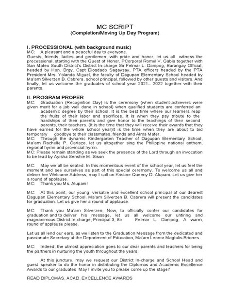 Graduation Script for Emcee Sample 的图像结果