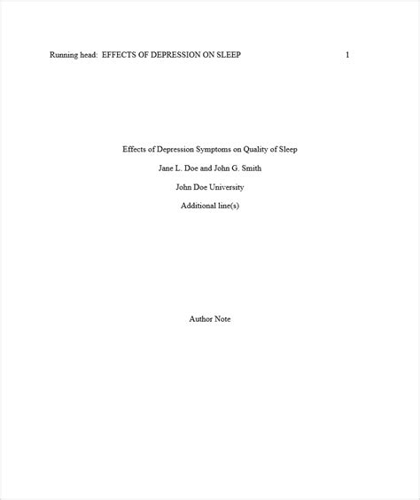 Image result for APA 6th Edition Paper Format