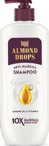 BAJAJ Almond-Drops Shampoo | Anti-Hairfall Shampoo + Nourishing ...