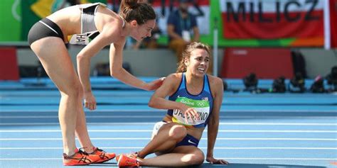 Image result for Example of Runner Falling in Olympics