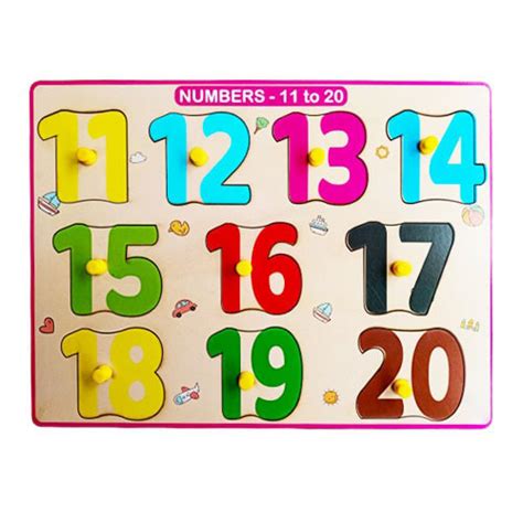 Numbers 11-20 Peg Board Puzzle with counting inside tray - StarAndDaisy