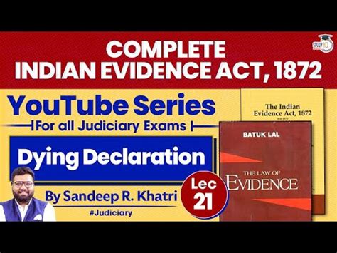 Dying Declaration Video Lecture - Crash Course for Judiciary Exams