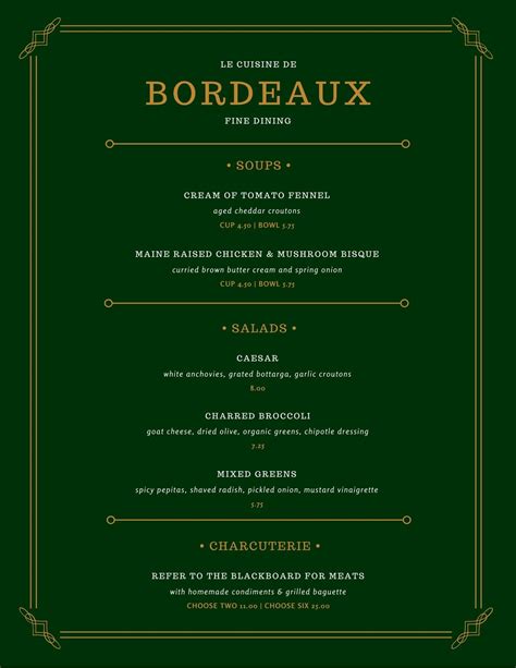 Image result for Fancy Menu Layout