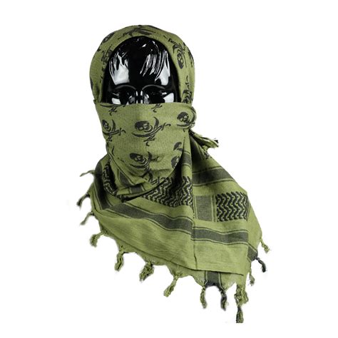 Tactical Shemagh | Olive Green | Skull and Sword – Tactiv