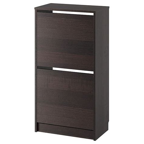 Ikea Bissa Shoe Cabinet with 2 Compartments - Black, 49x93 Cm (19 1 ...